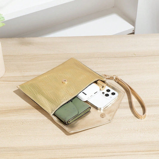Bolso de mano Clutch Dorado Orix