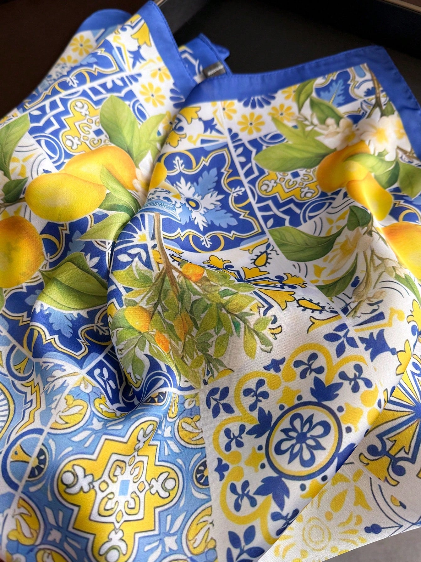 Pañoleta Bandana Pañuelo Citron de 70x70 cm