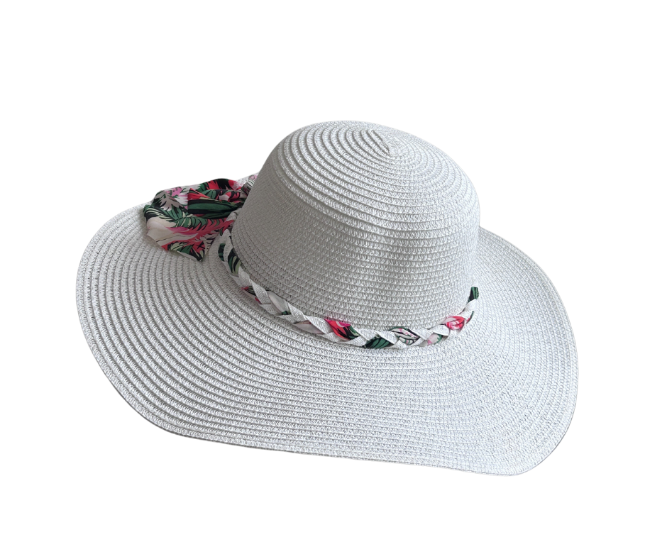 Sombrero de Verano Playa Mujer Modelo Dayanna - Blanco