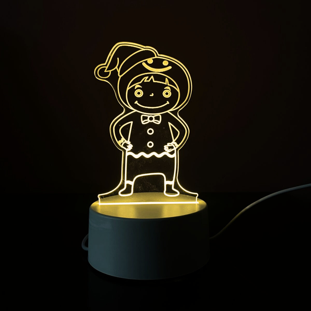Lámpara de noche LED 3D Modelo Duende