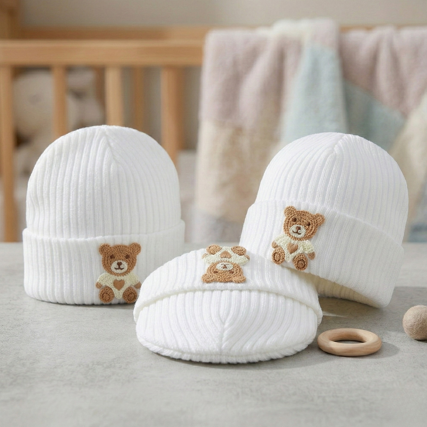 Beanie de Bebé Polarium 46cm Blanco (3-9 meses)