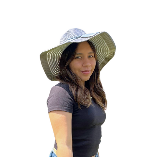 Sombrero de Playa Verano para Mujer Oasis Ajustable - Gris