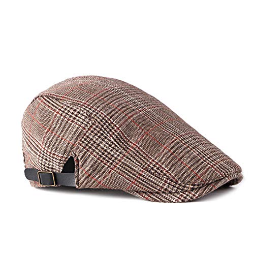 Boina NewsCheck Unisex a Cuadros con Visera Plana