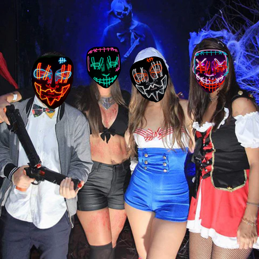 Mascara LED para halloween 2025🎃 / Colores variados