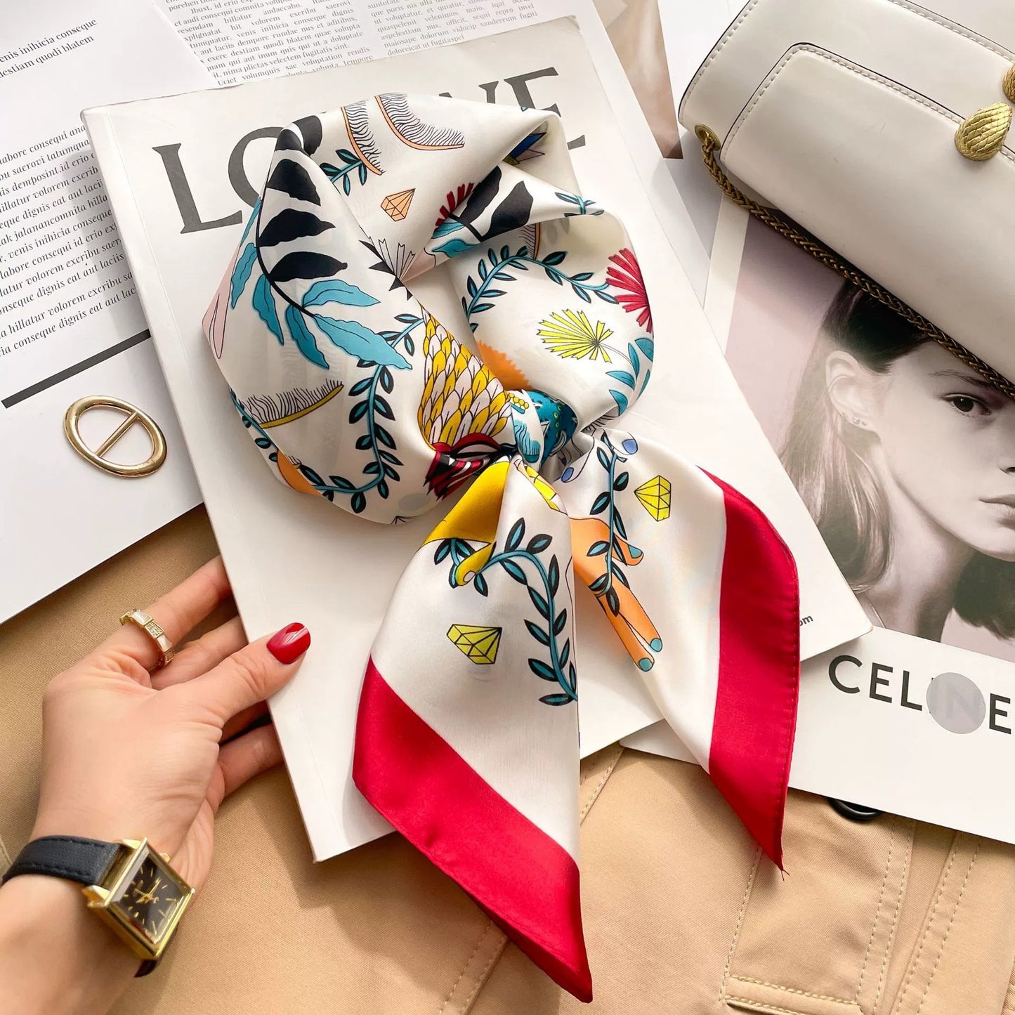 Pañoleta Bandana Pañuelo Arabella de 70x70 cm