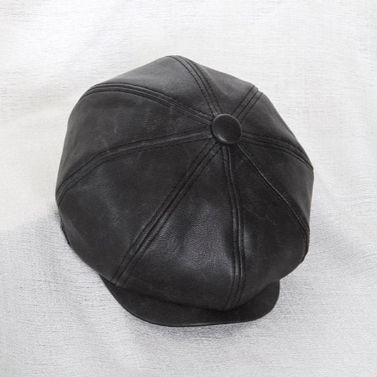 Boina Beck cuero PU Niños 4-6 Años (54 cm) | Negro