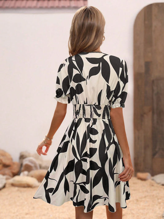 Vestido estampado floral manga corta Cloudline - Talla S