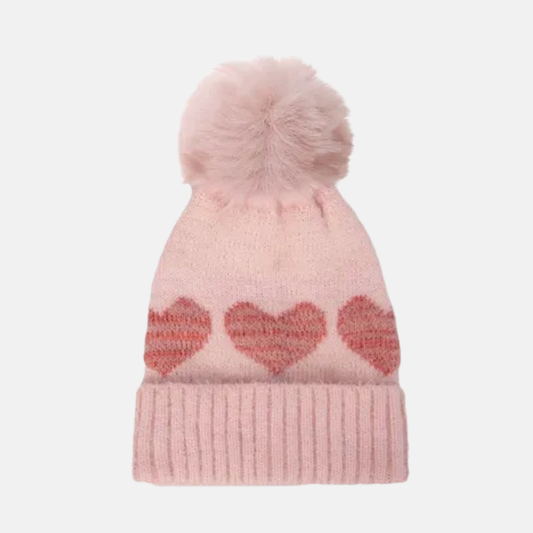 Beanie Sweet Heart para Niñas (5 - 9 años) 50cm a 55 cm | Rosado
