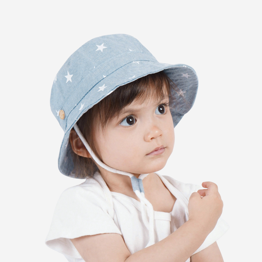 Bucket hat Mercurio Celeste 52cm: Gorro para niños de 2 a 5 años