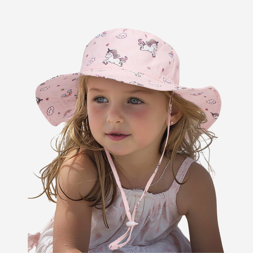Bucket hat Baby Rainbow con diseño de unicornios