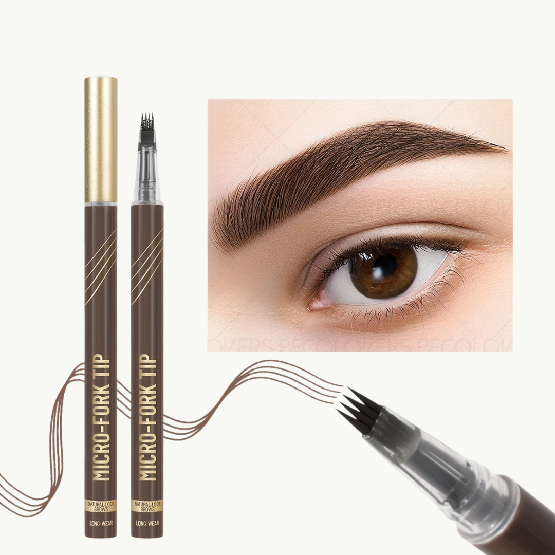 Lápiz de Cejas 4 Puntas Impermeable Efecto Natural
