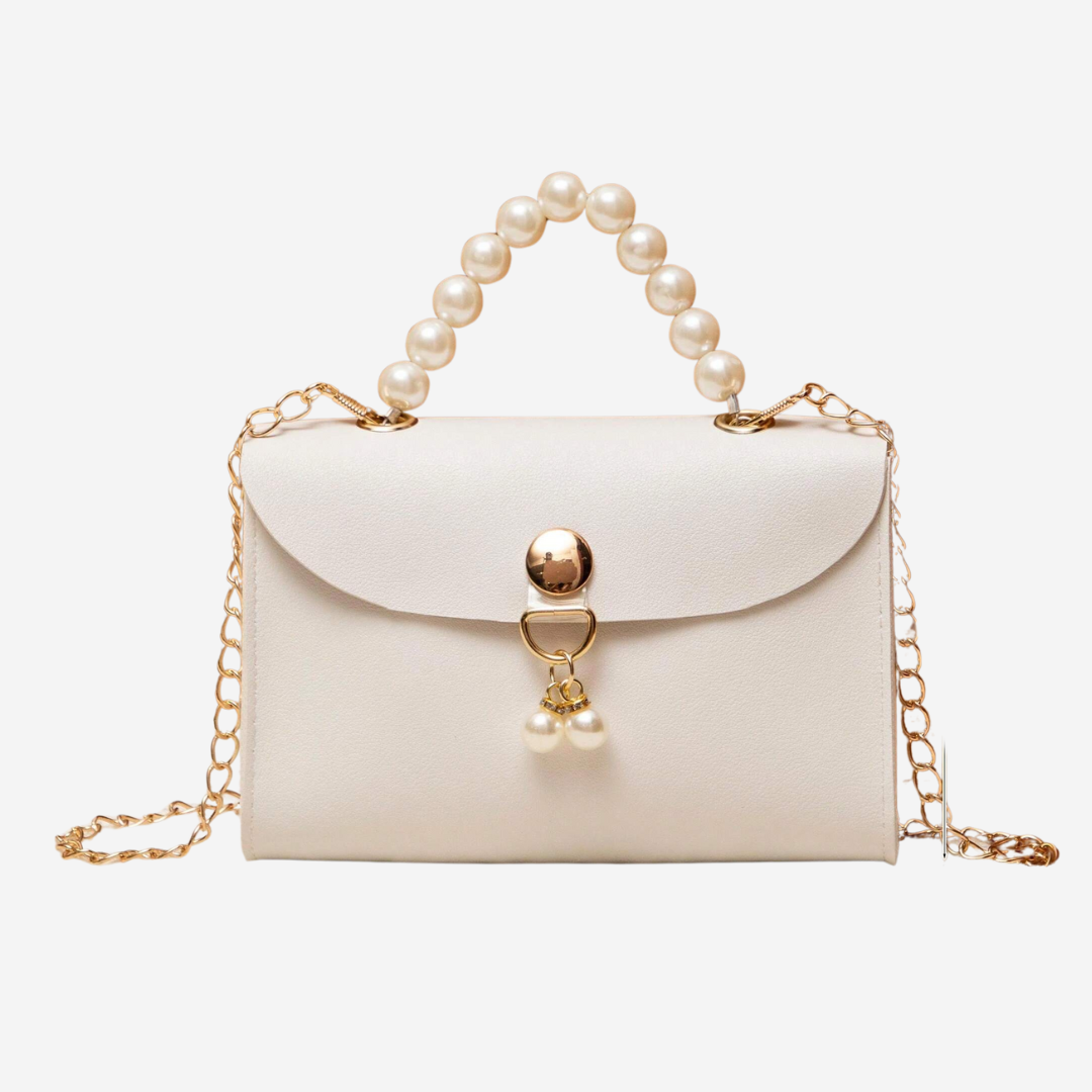 Cartera Casual de cuerina con perlas Mina
