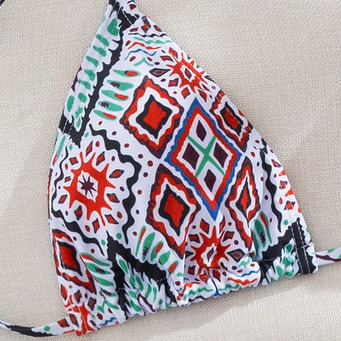 Bikini Flavia de 3 piezas con estampado geométrico - Talla M