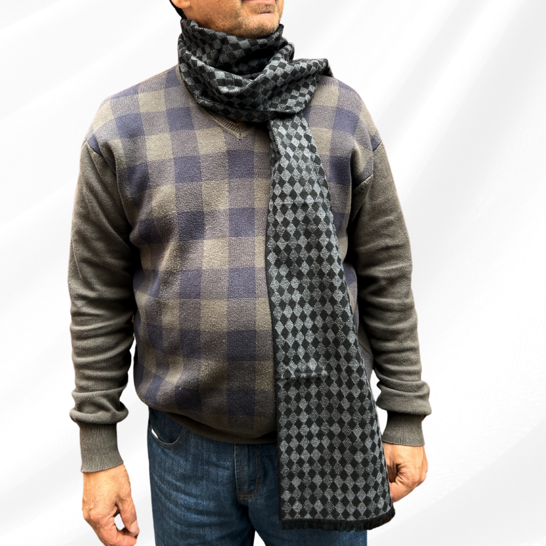 Bufanda Chalina Homero para hombre con diseño geometrico