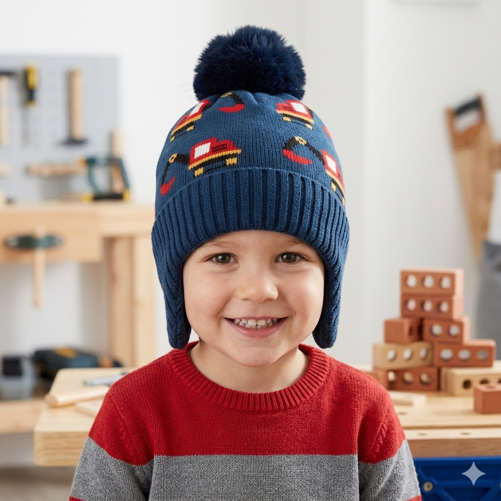 Gorro Beanie Kurt para niños de 2 a 5 años | Azul