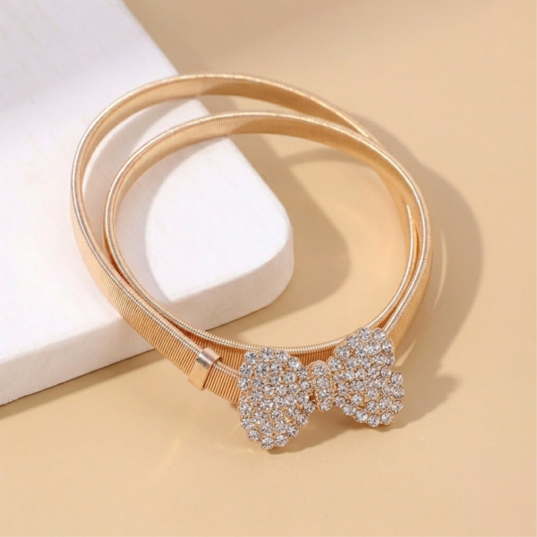 Correa Lira Elástica cinturón para Mujer | Dorado