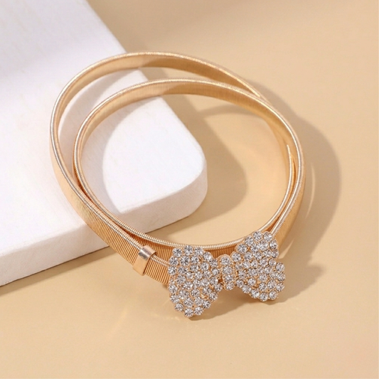 Correa Lira Elástica cinturón para Mujer | Dorado