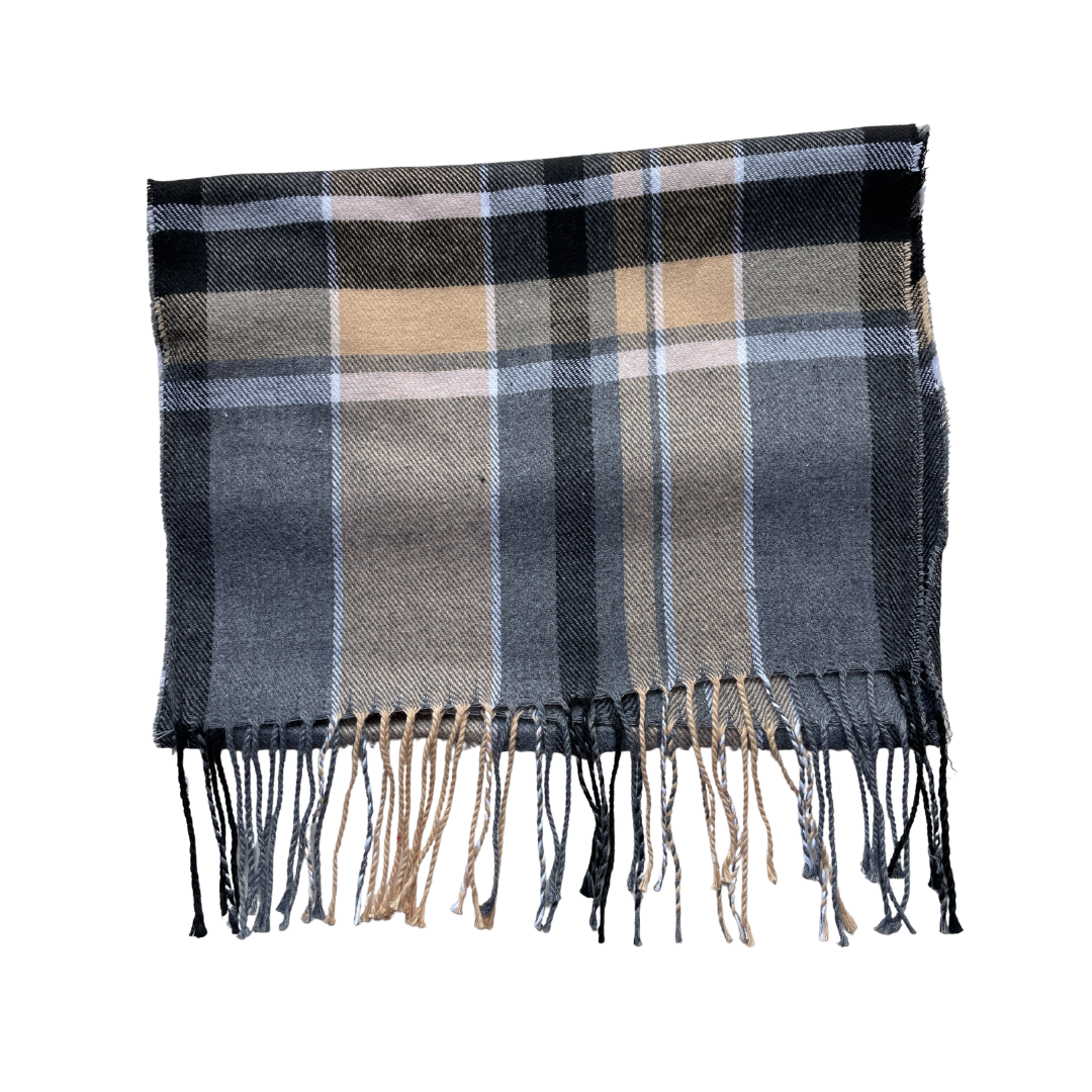 Bufanda Donnie de líneas rectas y tonos tierra para hombre