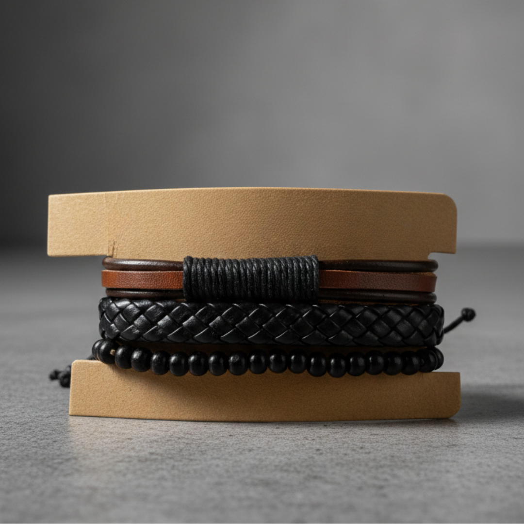 Pulsera Vintage Miguel Hombre (Pack 3 Unidades) - Cuerina