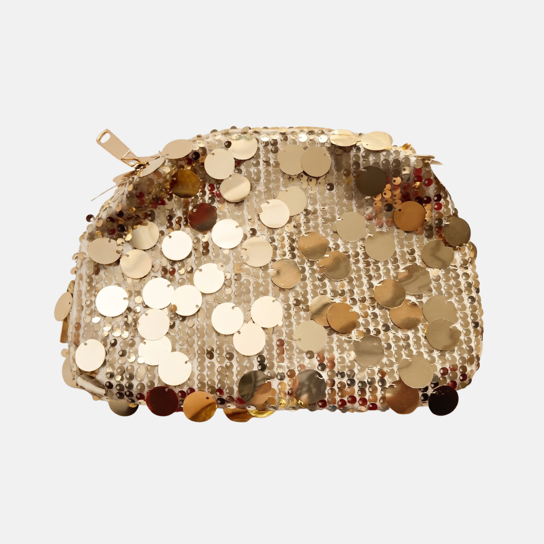 Bolso glitter Cartera de Fiesta Manon con Lentejuelas - Dorado