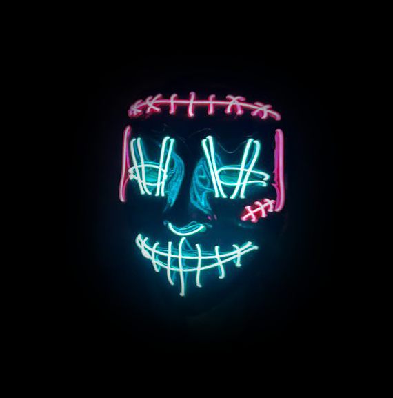 Mascara LED para halloween 2025🎃 / Colores variados