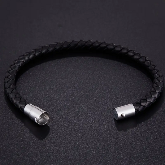 Pulsera Minimalista Para Hombre Con Imán - Negro