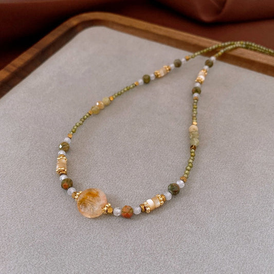 Collar Harumi de piedra natural y cadena regulable