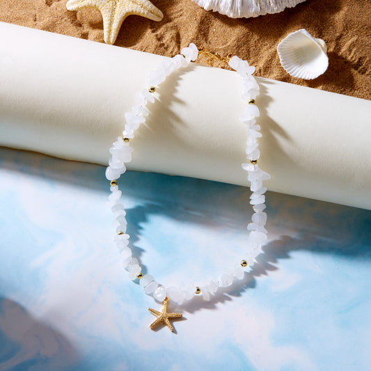 Collar Estrella Marina Dorada | Transparente