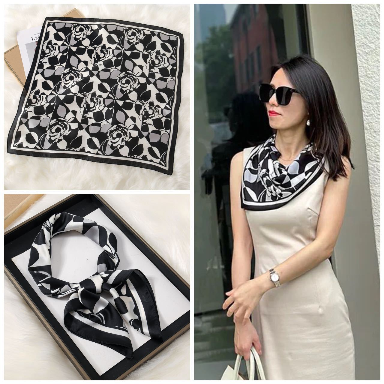 Pañoleta Bandana Pañuelo Damaris de 70x70cm