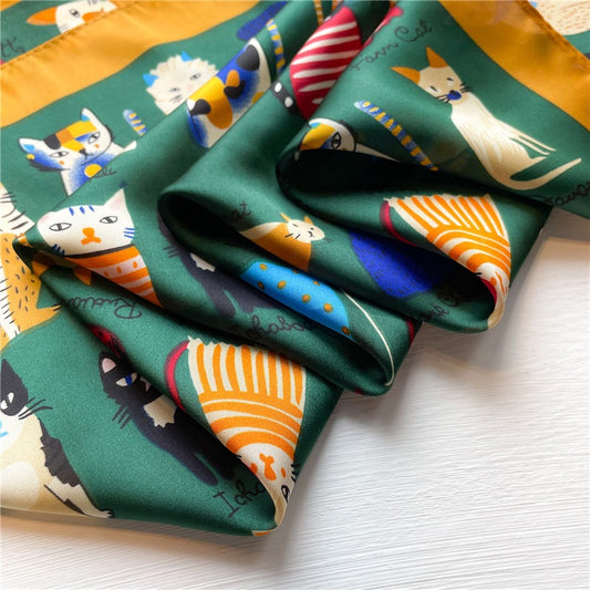 Pañoleta Bandana Pañuelo Minoa Verde de 70x70cm