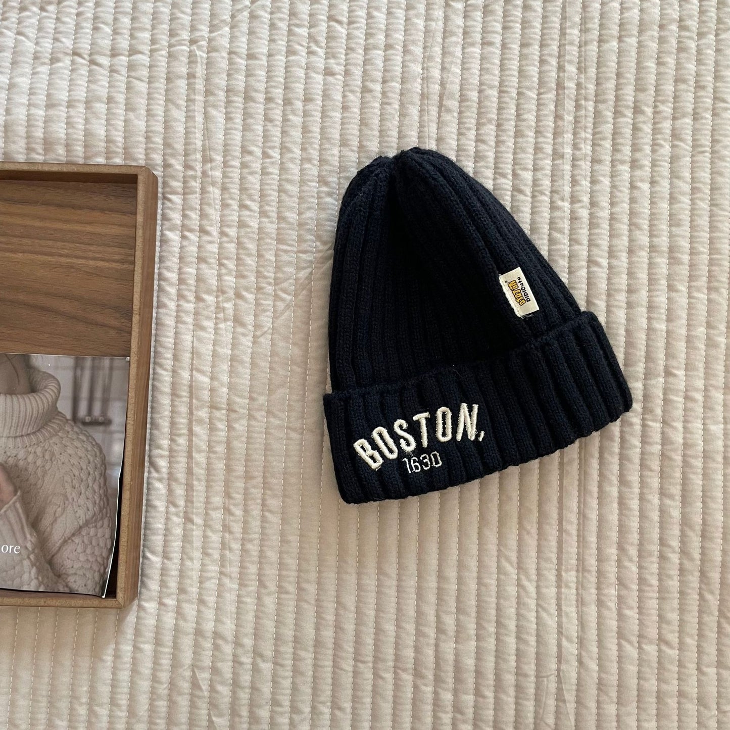 Beanie Boston para bebé (9-24 meses) 48cm a 52 cm | Negro