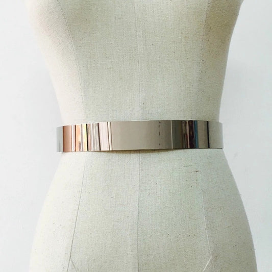 Cinturón Ramsey Circular Grueso Metálico plateado mujer