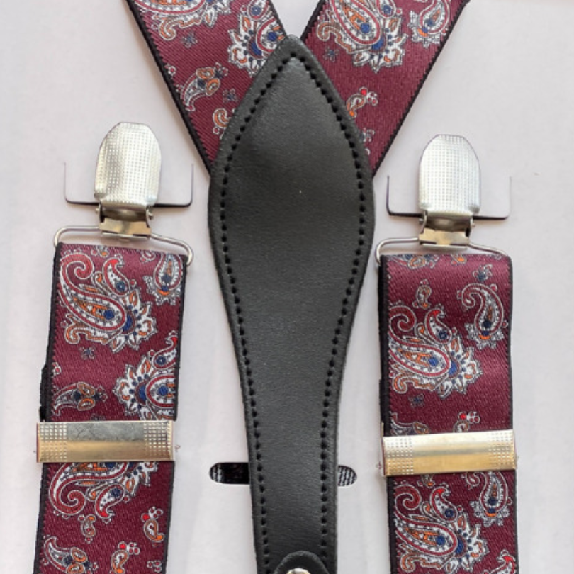 Tirantes Ajustables Elásticos | Paisley Guinda