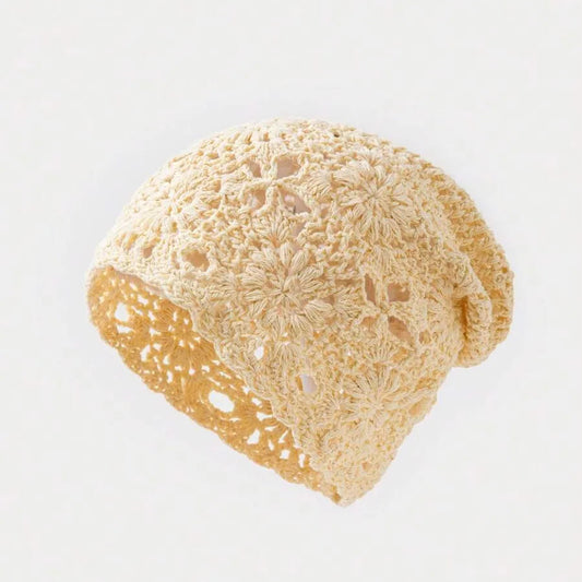Beanie Tulipan Crochet Mujer