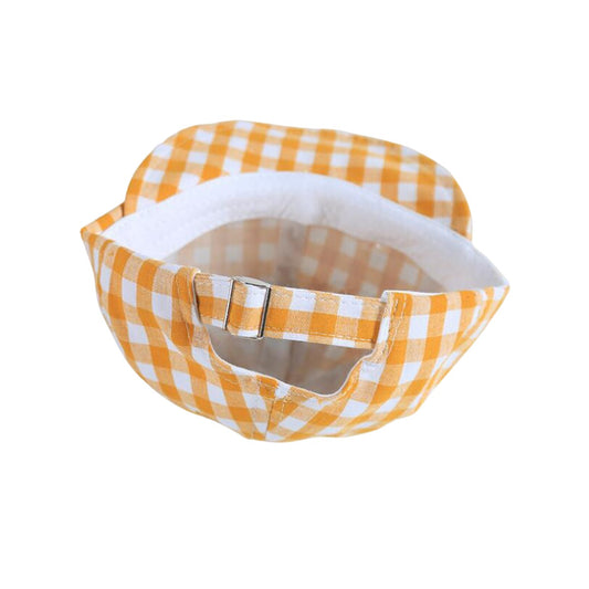 Gorra Maritza Niñas 2-5 Años (52cm) | Cuadros Amarillo