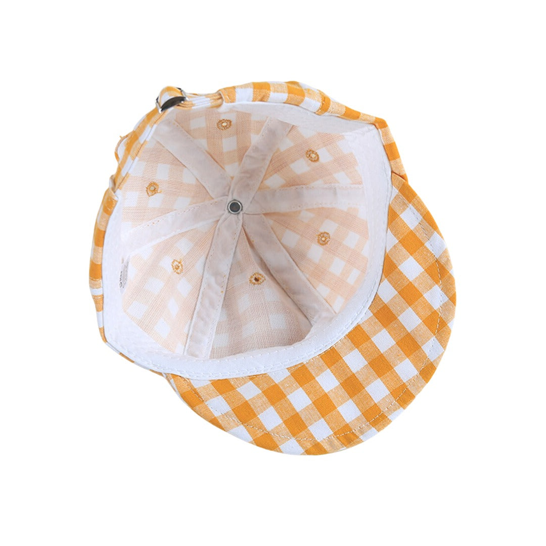 Gorra Maritza Niñas 2-5 Años (52cm) | Cuadros Amarillo