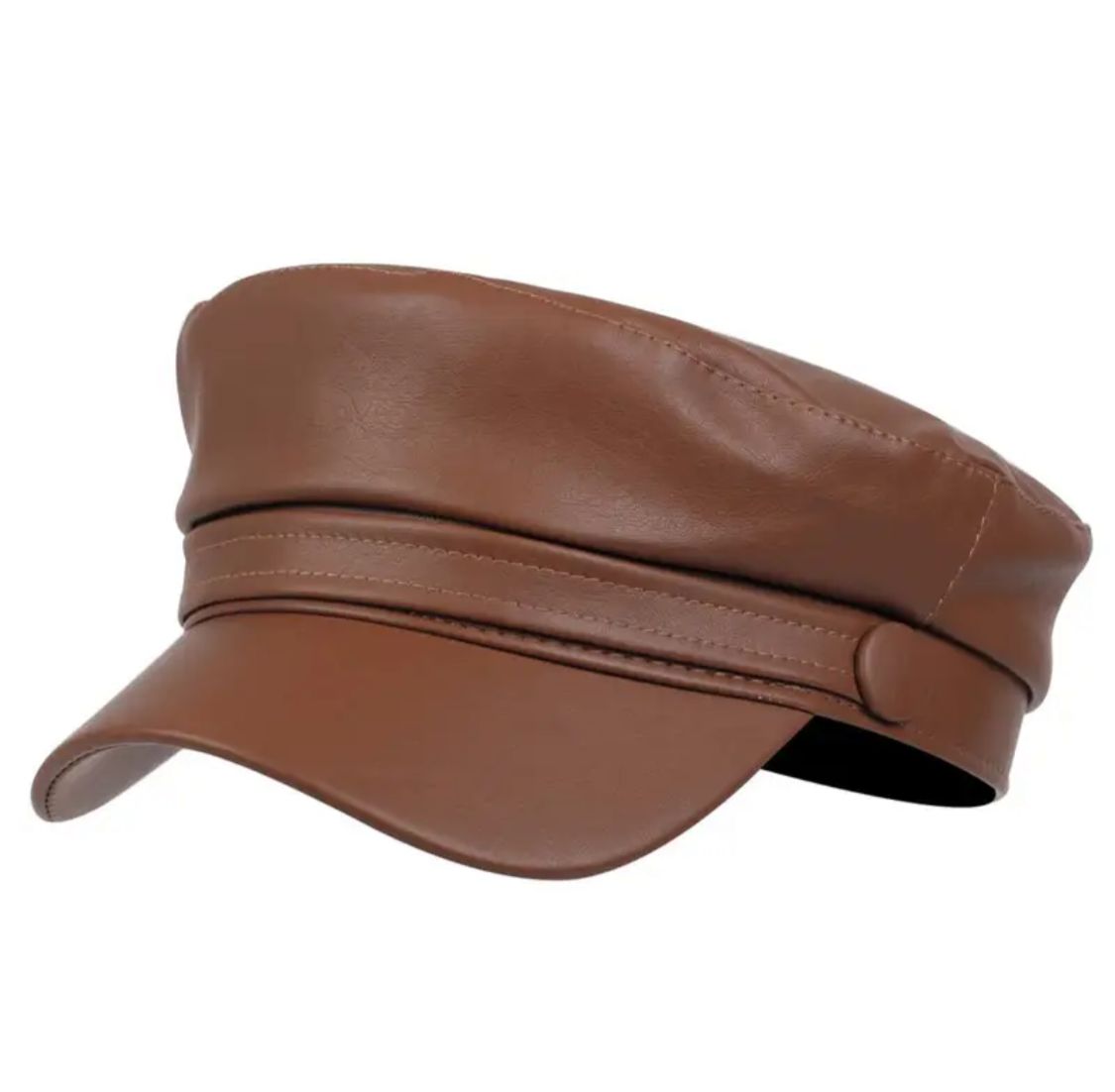 Boina Militar Inglesa Cuerina para Mujer | Camel