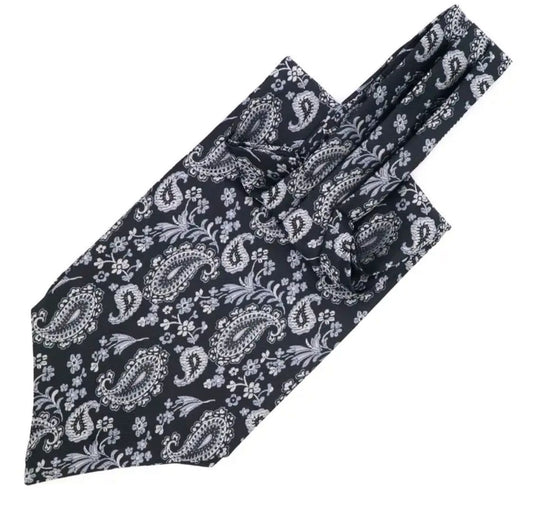 Bufanda Corbata Luis de seda para hombre - Negro