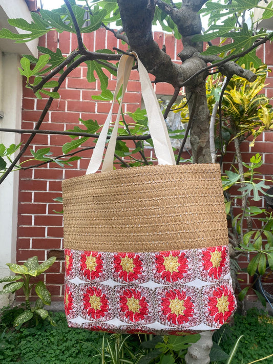 Bolso de Playa Cartera Flower - Multicolor