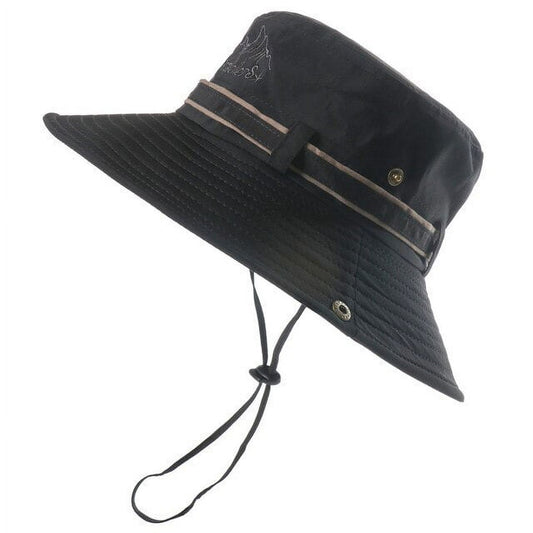 Travellers Cinta Sombrero Safari de pesca - Negro