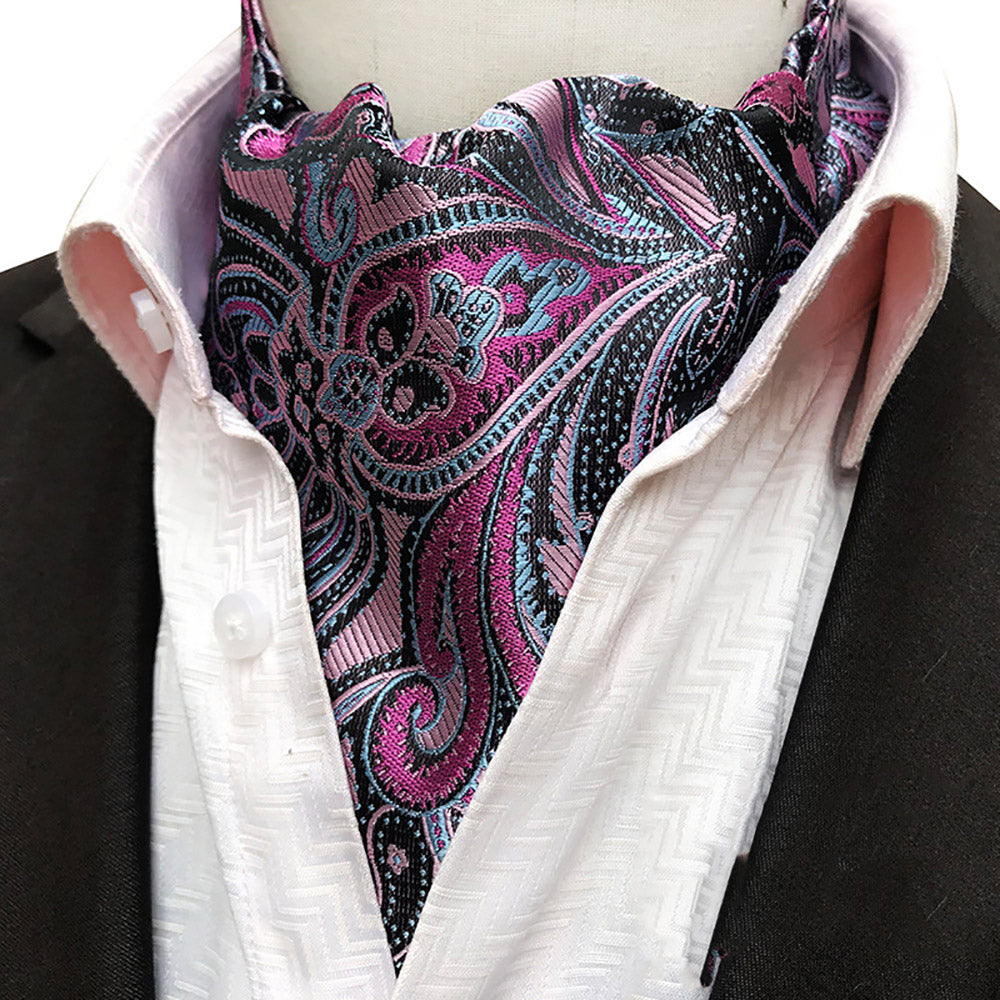 Bufanda Corbata Omar de seda para hombre - Lila