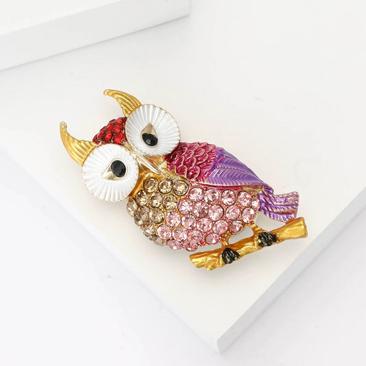 Broche Pin Lumen Buho Rosado