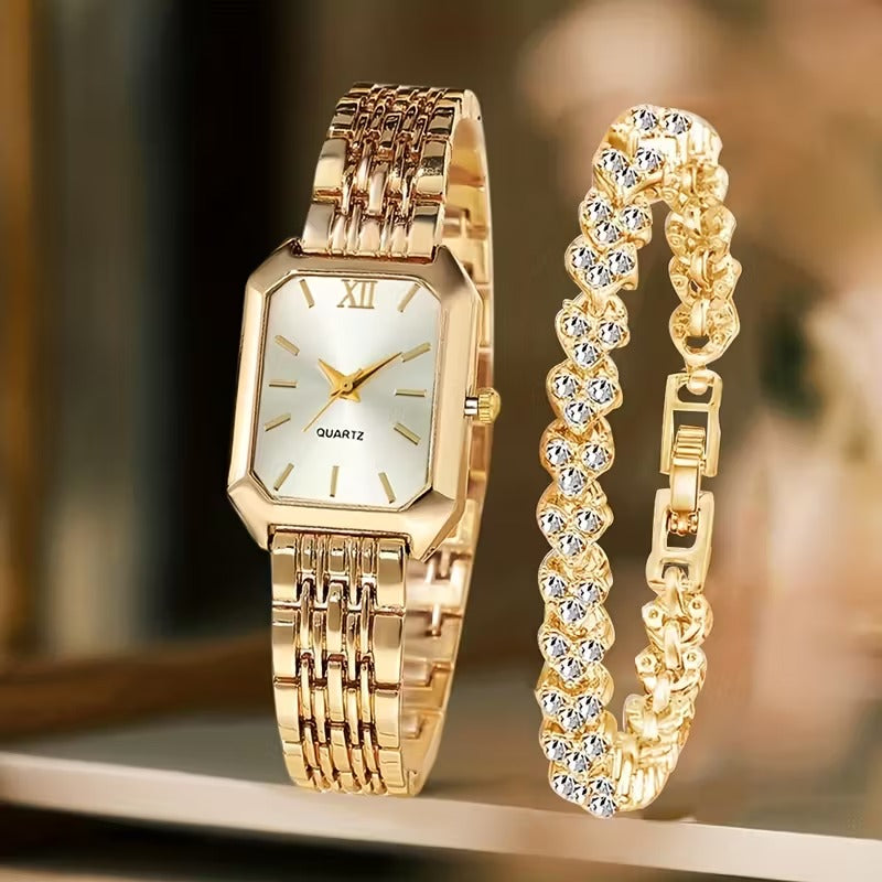 Set de Reloj y Pulsera Mirielle - Dorado