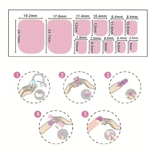 Stickers para Uñas de los Pies con glitter