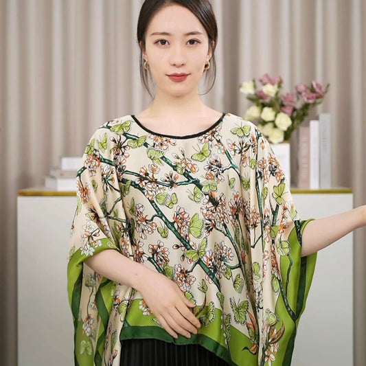 Chal Blusa Elegante Erika con estampado floral