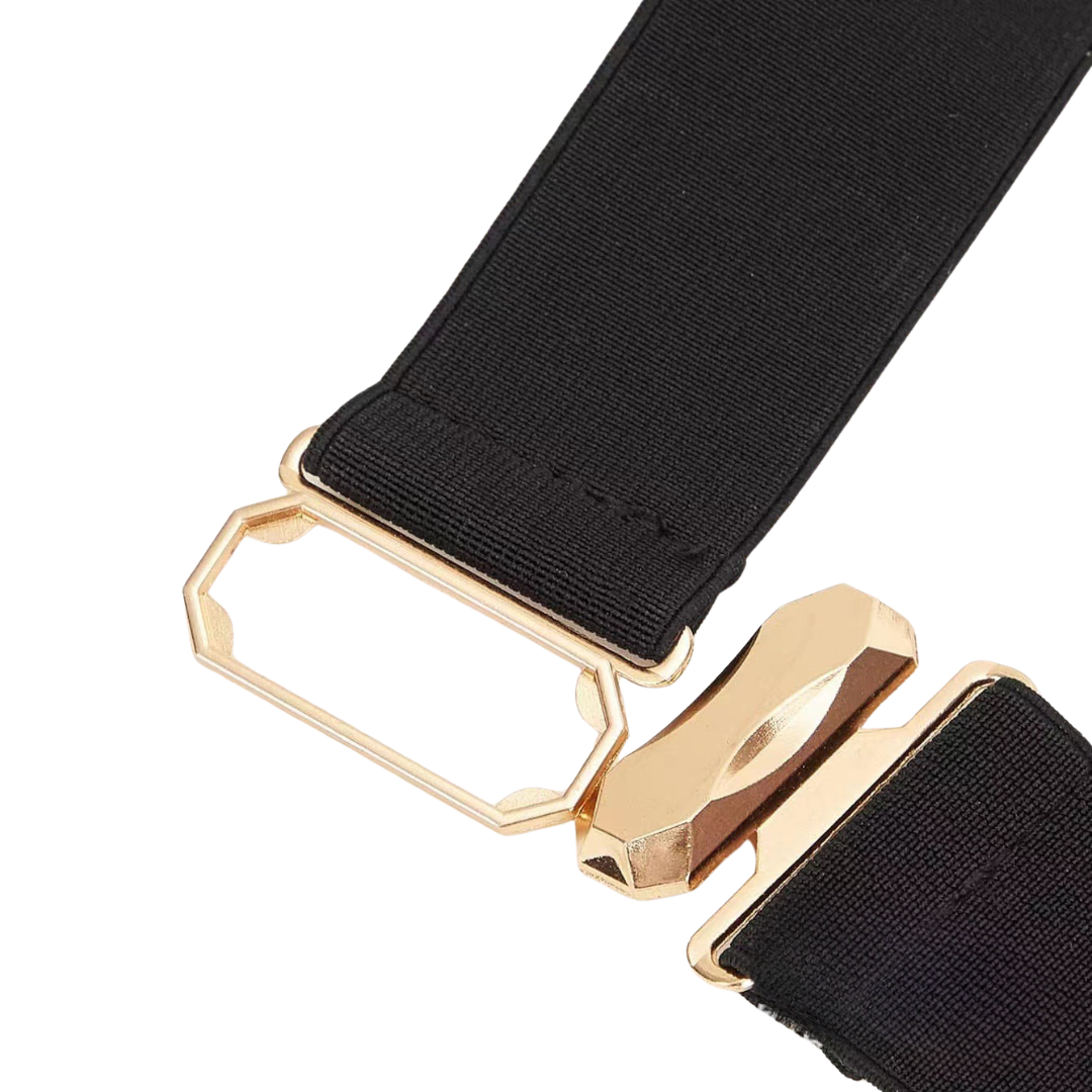 Cinturón Aurora Metálico con Elástico para mujer | Dorado