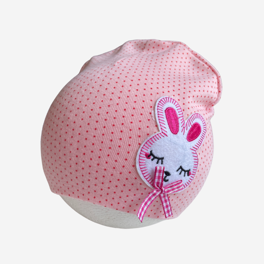 Gorro de Algodón Conejita para Bebé 2 a 9 meses | Rosado