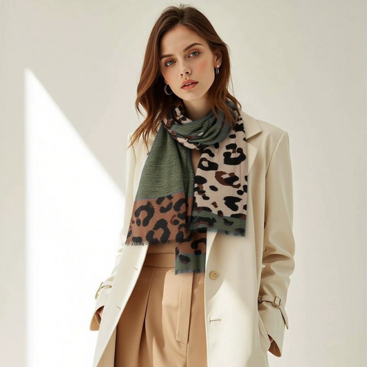 Pashmina Martina ligera estilo animal print