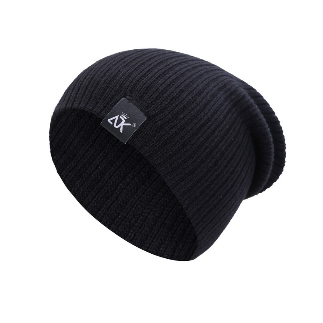 Beanie Logan Unisex Gorro doble tejido | Negro