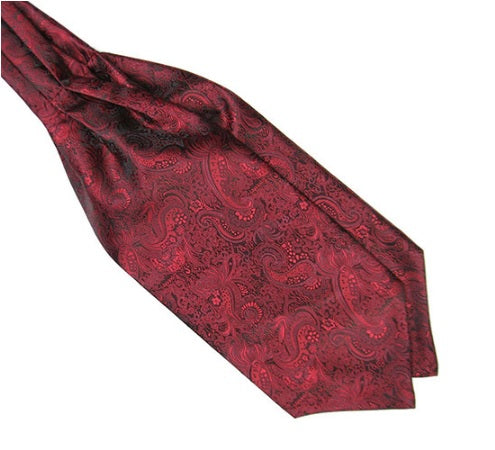 Bufanda Corbata Charles de seda para hombre - Burgundy